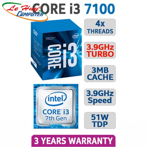 CPU Intel Core i3-7100 3.9 GHz Chip i3 7100 sk 1151