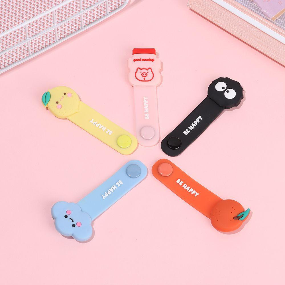 Phụ Kiện Quấn Dây Cáp Sạc USB Hình Trái Cây Dễ Thương|Kẹp Silicone Giữ Dây Cáp Để Bàn Tiện Lợi