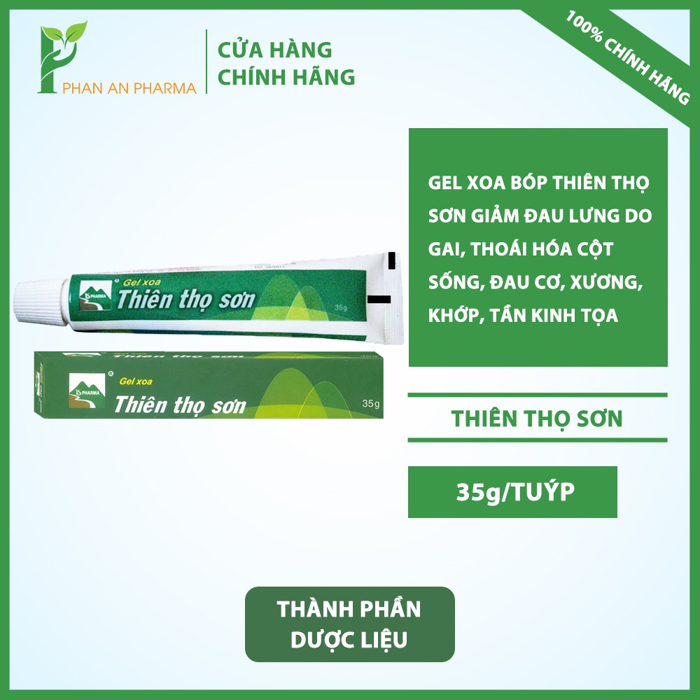 Gel xoa bóp Thiên Thọ Sơn giảm Đau lưng do gai, thoái hóa cột sống, Đau cơ, xương, khớp, tần kinh tọa CN130