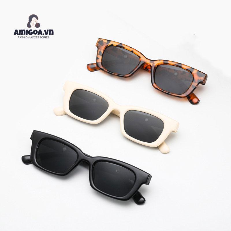 ✨✨ Kính mát gọng chữ nhật, mắt kính trơn nam nữ phong cách Retro Hàn Quốc thời trang 2022