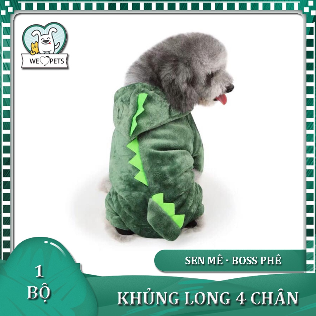 Quần áo chó mèo thú cưng: Bộ lông khủng long - Lida Pet Shop