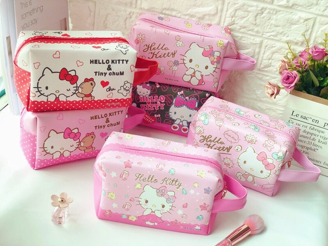 Túi đựng mỹ phẩm Hello Kitty - Doremon Doraemon