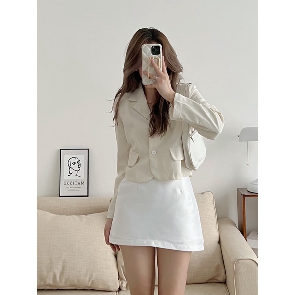 ÁO VEST BLAZER DÁNG NGẮN ULZZANG