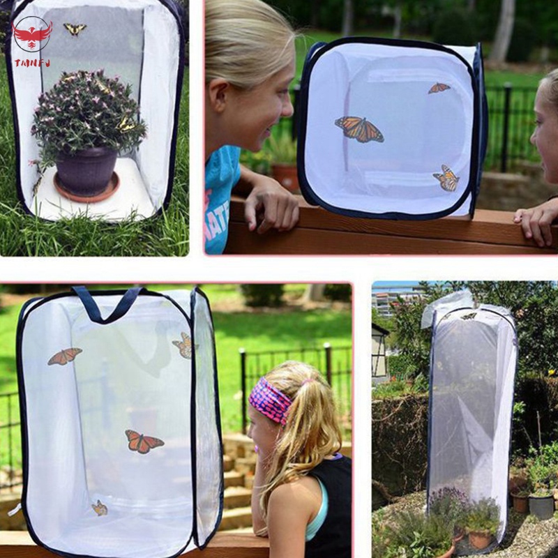 Lồng Lưới Trồng Cây/ Côn Trùng Có Khóa Kéo Siêu Bền Di Động Tiện Dụng