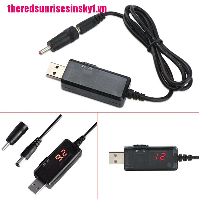 (3C) Dây Cáp Tăng Áp Usb 5v Lên Lên 9v 12v 1a