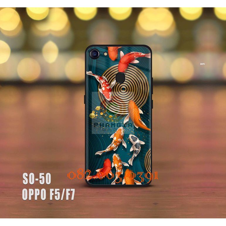 Ốp lưng Oppo F5/F7 tráng gương hình cá koi siêu đẹp