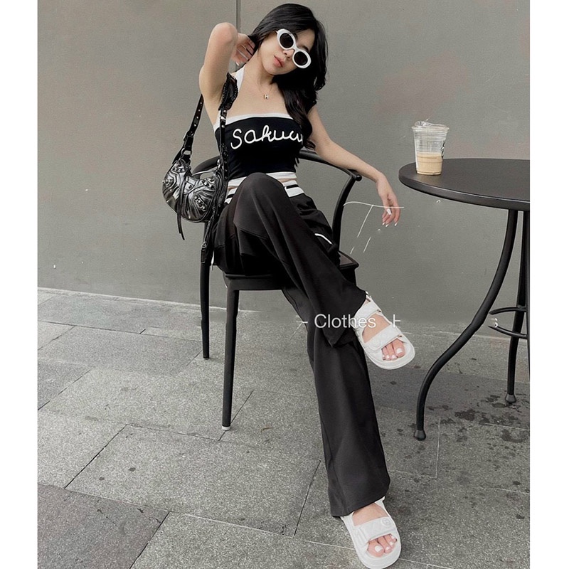 Set Bộ Thể Thao Áo Quây Mix Quần Dài SB2082-Violet