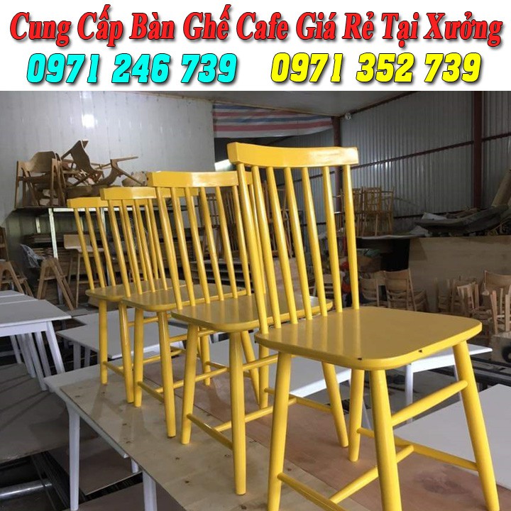 Ghế gỗ cafe song tiện giá rẻ tại xưởng