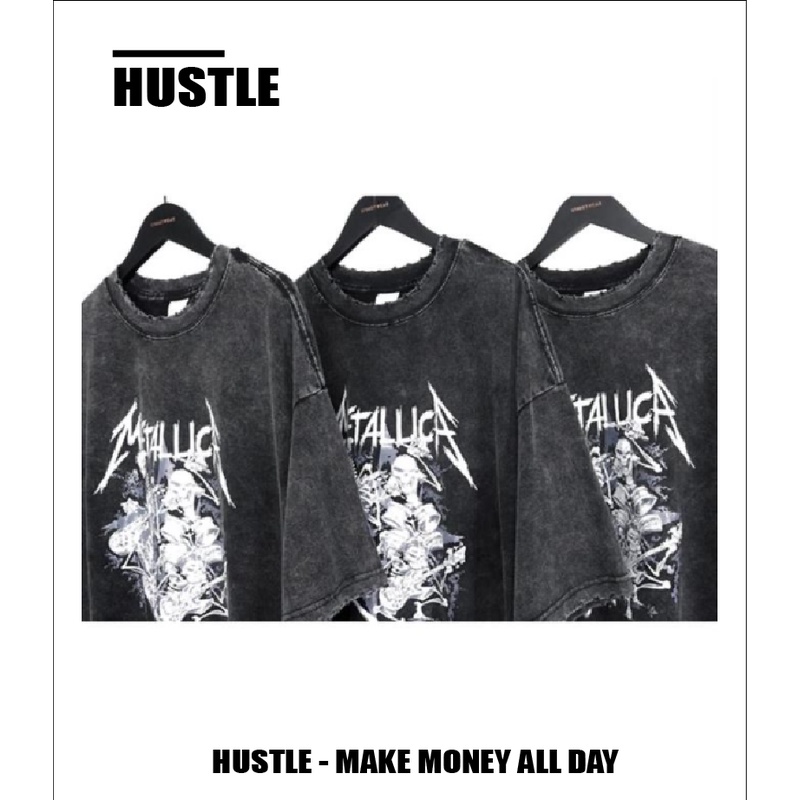 Áo thun VINTAGE Oversize METALLICA phong cách bụi bặm, Áo thun Washed METALLICA hottrend