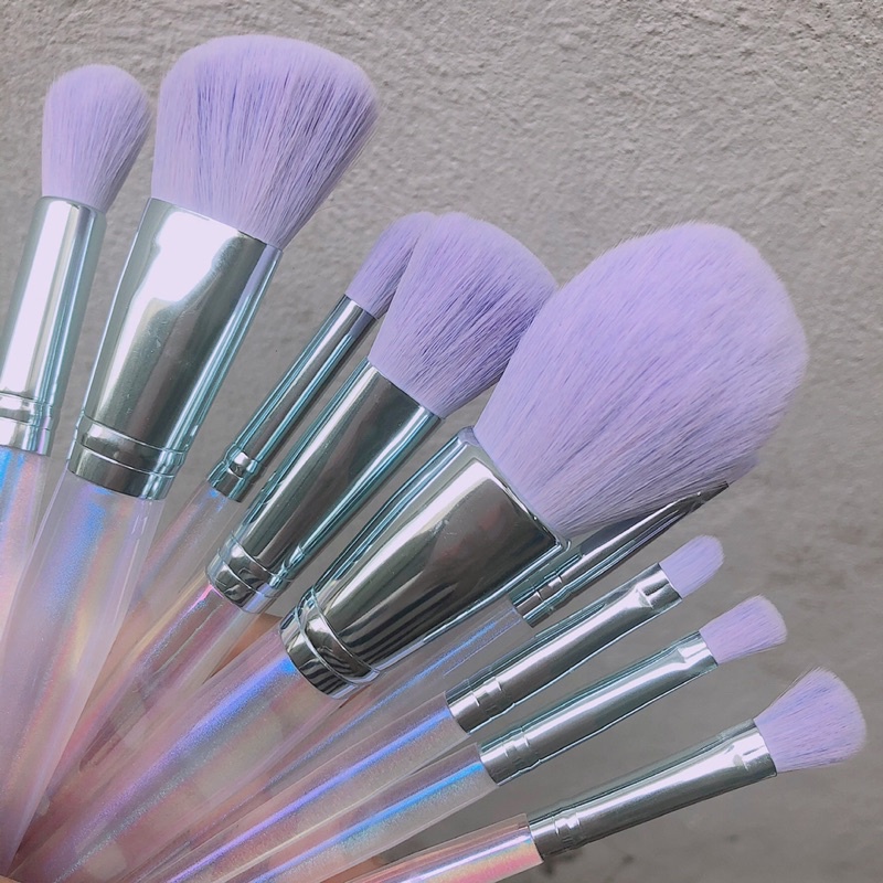 Bộ cọ 10 cây hologram tím pastel