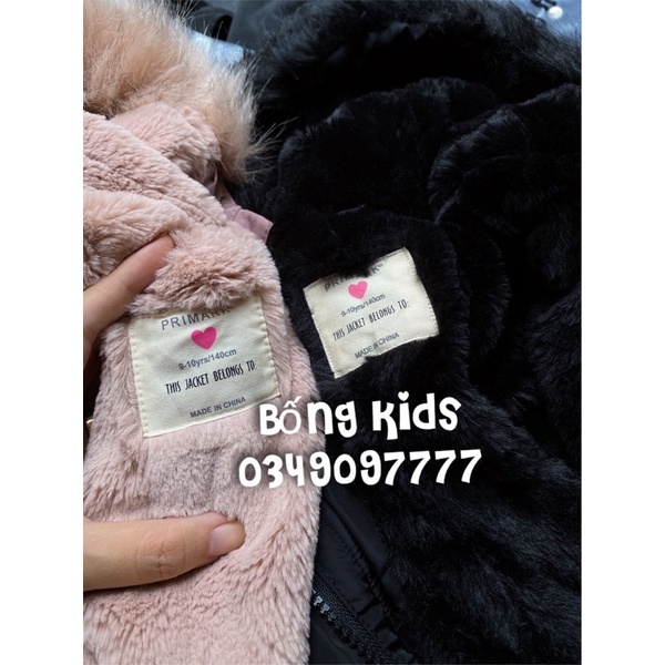 Áo Parka Bé Gái Lót Lông PR