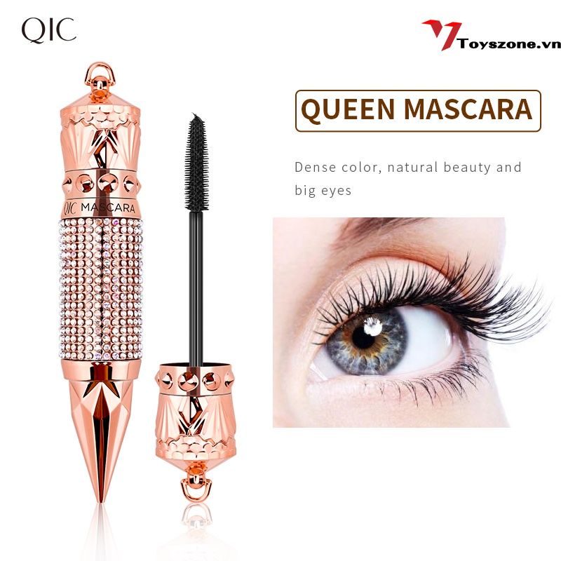 Mascara QIC màu đen làm dài dày và cong mi chống nước chống nhòe
 | BigBuy360 - bigbuy360.vn