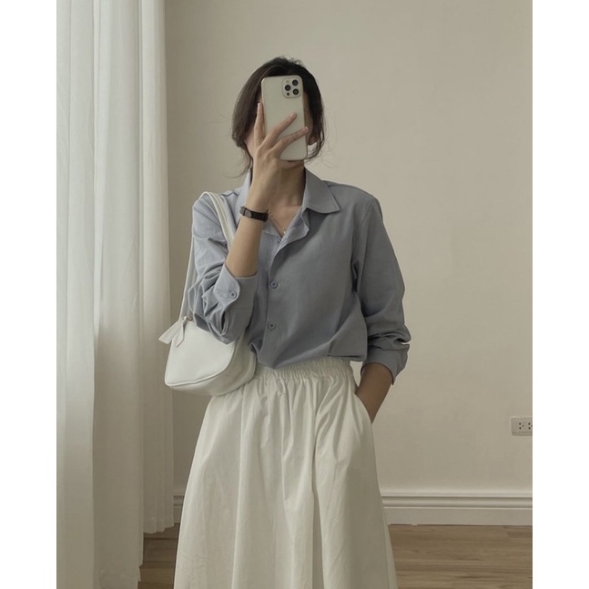 Chân váy trắng dài Nutcloset