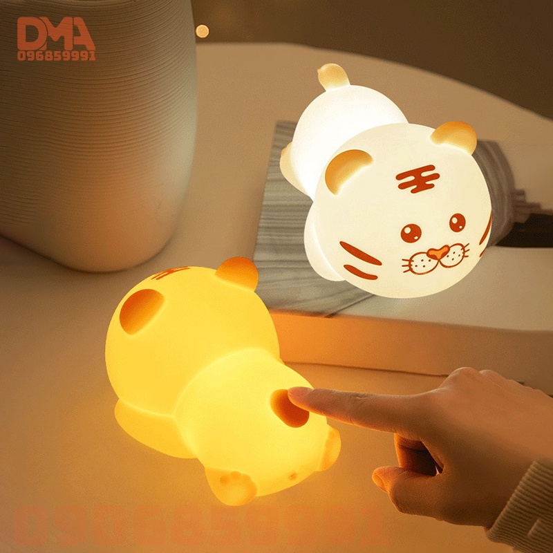 Đèn ngủ trang trí,đèn led silicon cảm ứng Hổ (WH-A28)