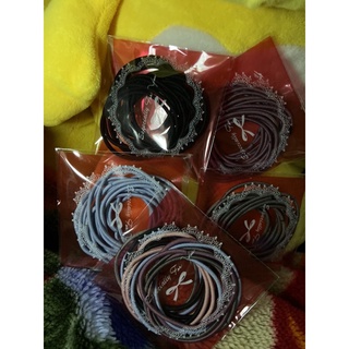 Dây chun buộc tóc trơn 1 set 15 sợi