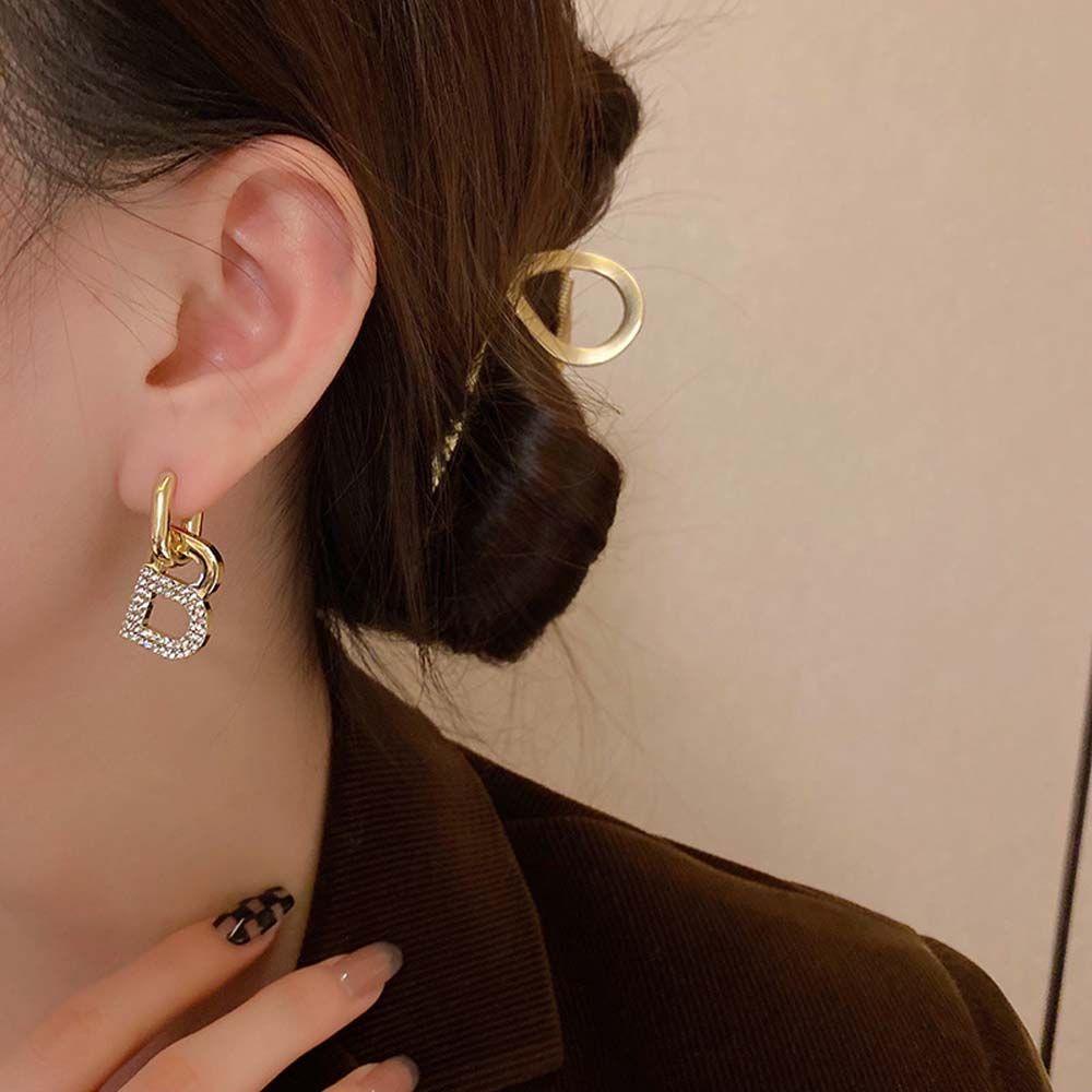 Khuyên Tai Dạng Vòng Chữ B Phong Cách Cổ Điển Cho Nữ|Khuyên Tai Thả Lủng Lẳng