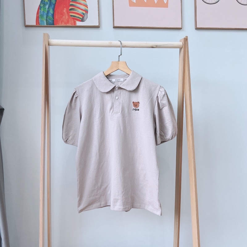 Áo có cổ nữ  FREESHIPÁo thun polo nữ -trắng hàn quốc freesize dưới 58kg vừa Unisex -Áo nữ bigsize