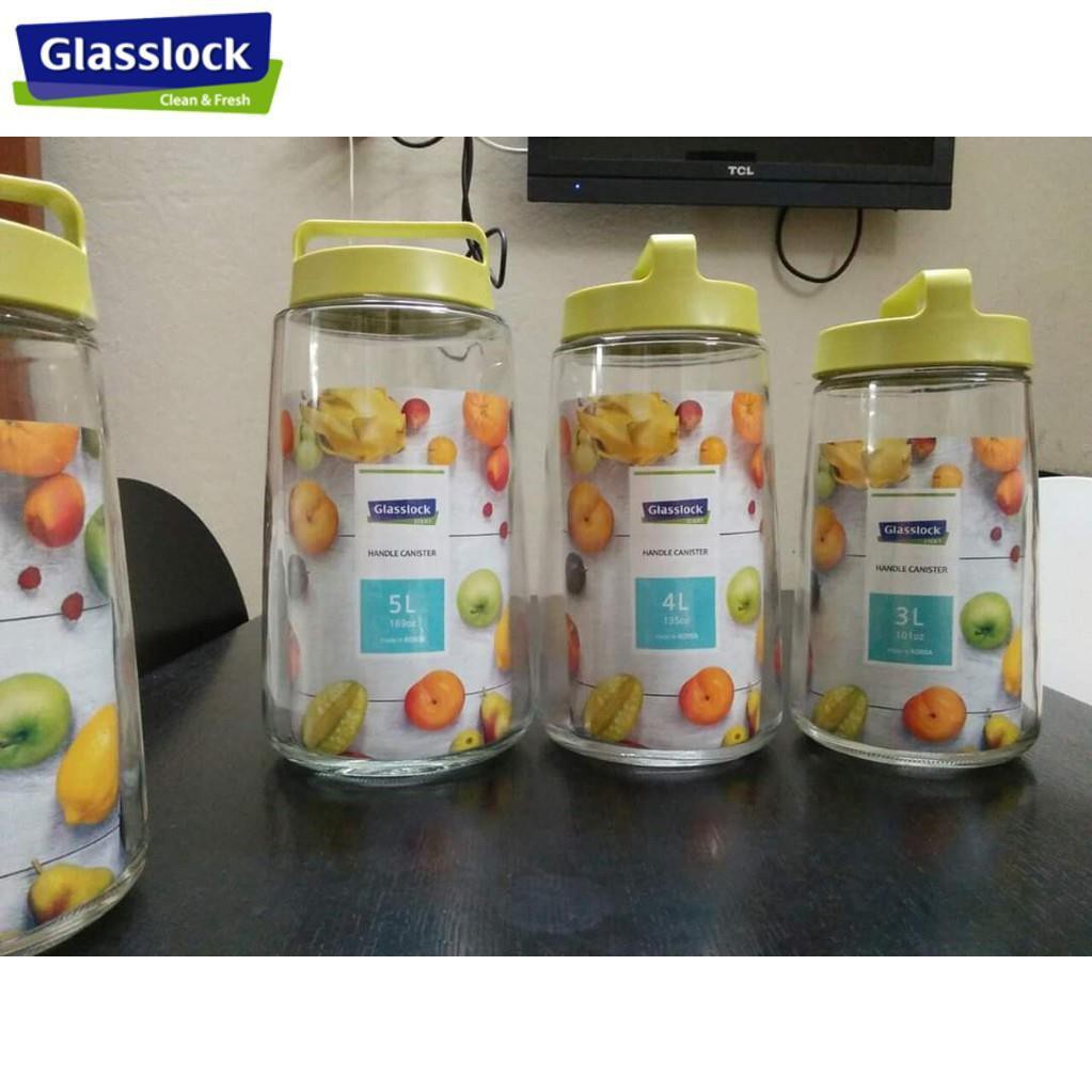 Bình ngâm hoa quả thủy tinh cao cấp GLASSLOCK 5L, 4L, 3L