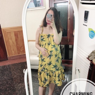 Đầm bầu 2 dây đi biển