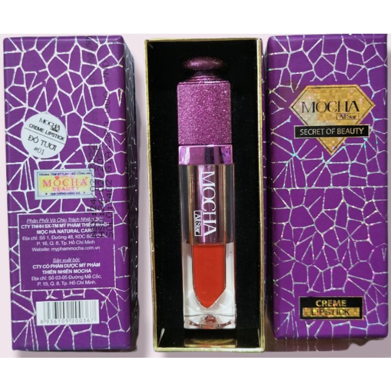 Son Mocha Siêu Lì Mướt Mịn Lâu Trôi