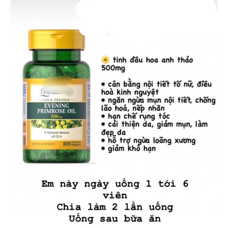 Tinh dầu hoa anh thảo 500mg