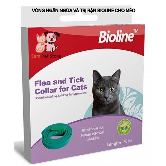 Vòng Cổ Ngăn Ngừa và Trị Ve Rận Bọ Chét Cho Mèo Bioline