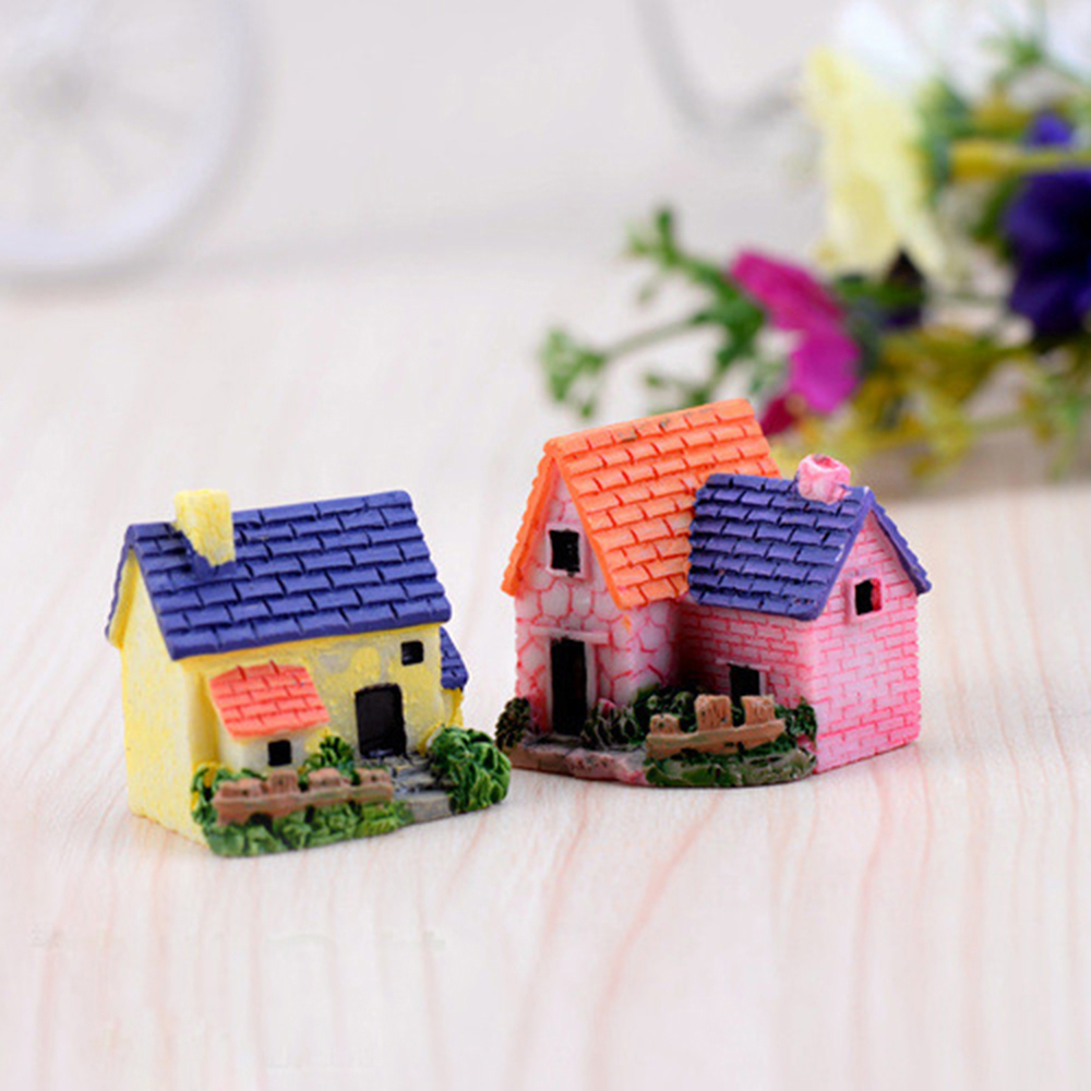 Mô Hình Ngôi Nhà Bằng Gỗ Dễ Thương Dùng Để Trang Trí Tiểu Cảnh