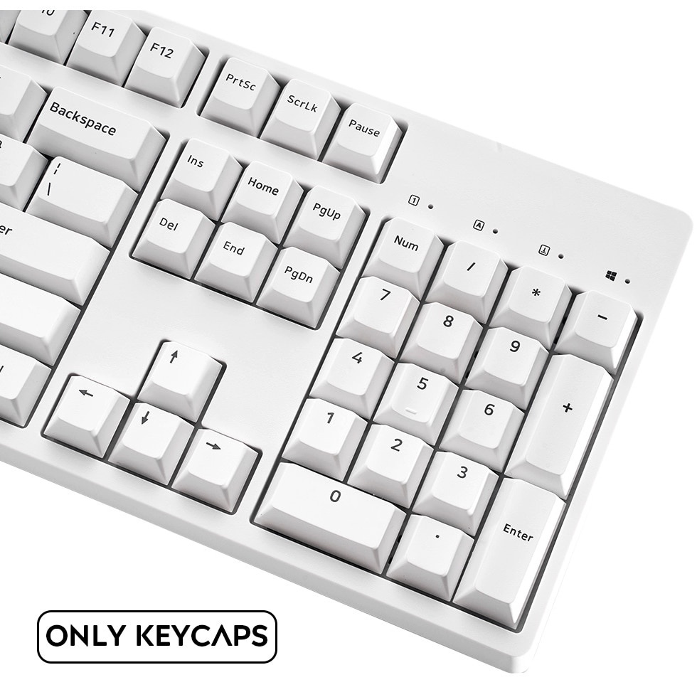 Bộ phím số 139 Phím PBT màu trắng đen đơn giản cho bàn phím iKBC