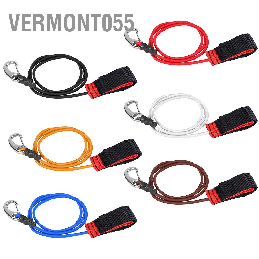 Vermont055 Elastic String Boating Kayak Paddle Safety Rod Leash with Carabiner for Paddling