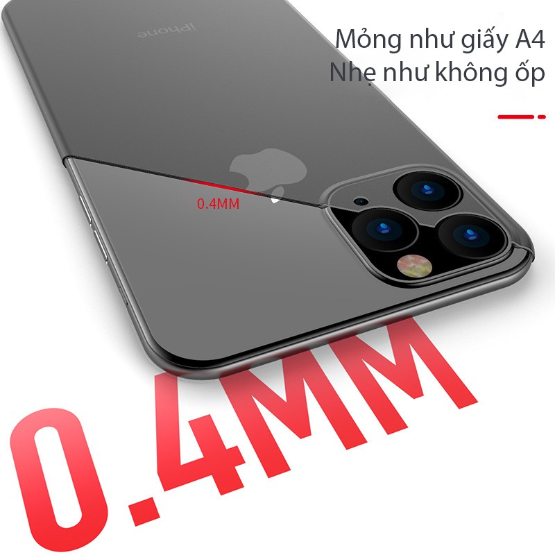 Ốp lưng nhám bảo vệ điện thoại nâng cấp mới cực mỏng dành cho Iphone 7, Iphone 8, Iphone X, Iphone XR, XS