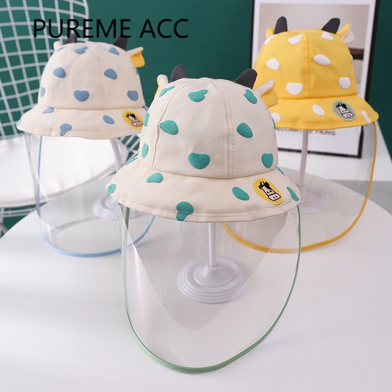 Mũ Tai Bèo Có Tấm Khiên Che Mặt Chống Giọt Bắn Thời Trang Cho Bé Sơ Sinh