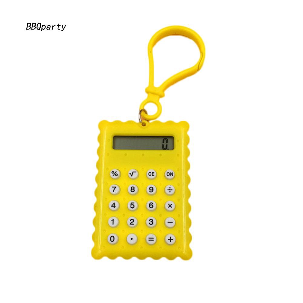 Máy Tính Điện Tử Mini Nhiều Ngăn Hình Bánh Quy Cho Học Sinh
