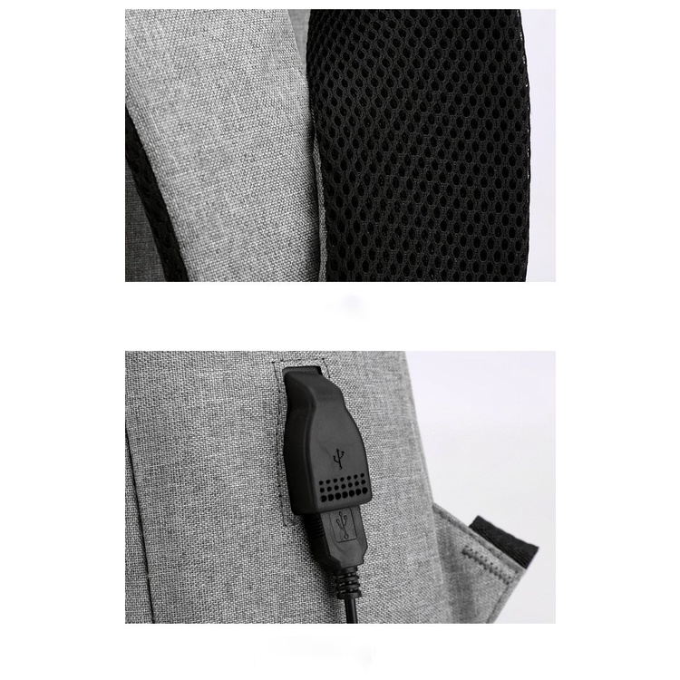 Balo Nam Lớn Đơn Giản Mới Đa Chức Năng Tích Hợp Usb Doanh Nhân, Học Sinh , Sinh Viên, Công Sở DUMBUM BL008