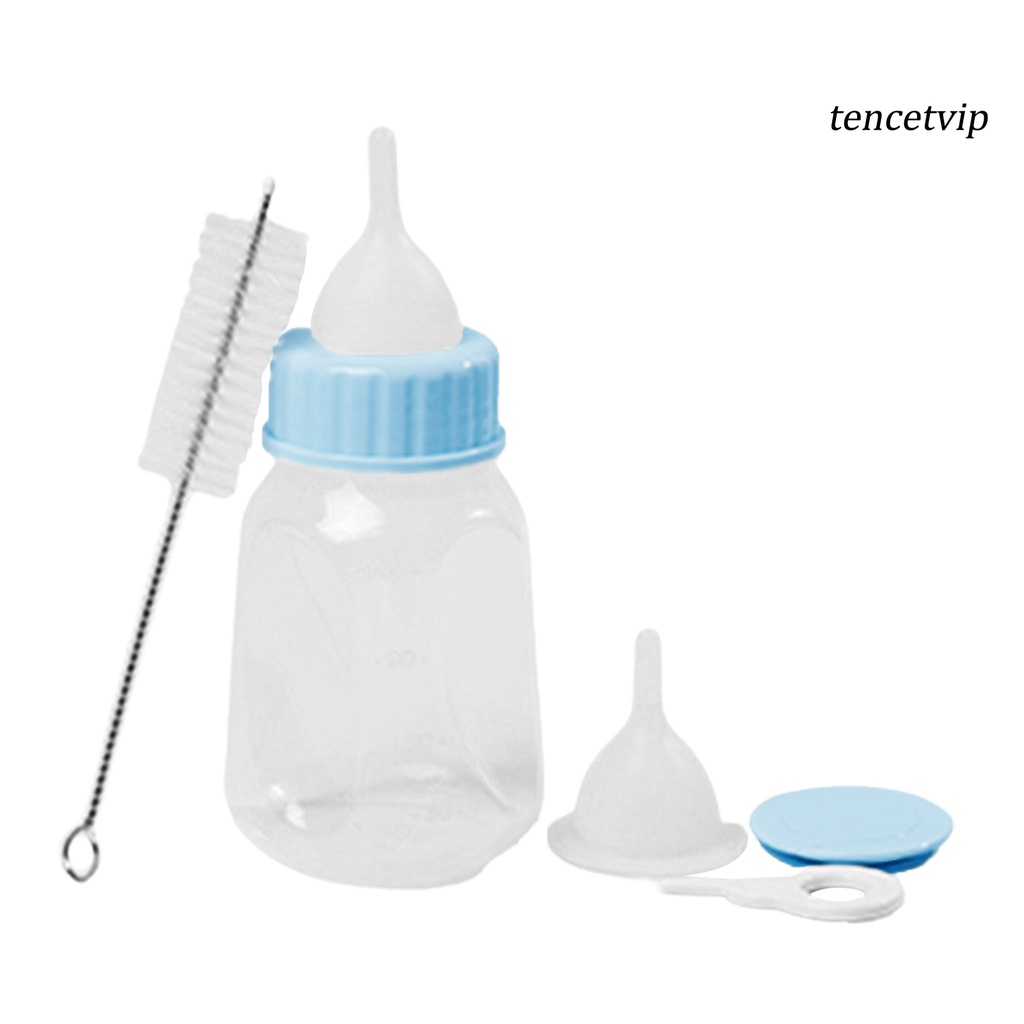 1 Set Bình Sữa 120ml Có Núm Ti Giả Chống Tràn An Toàn Cho Thú Cưng