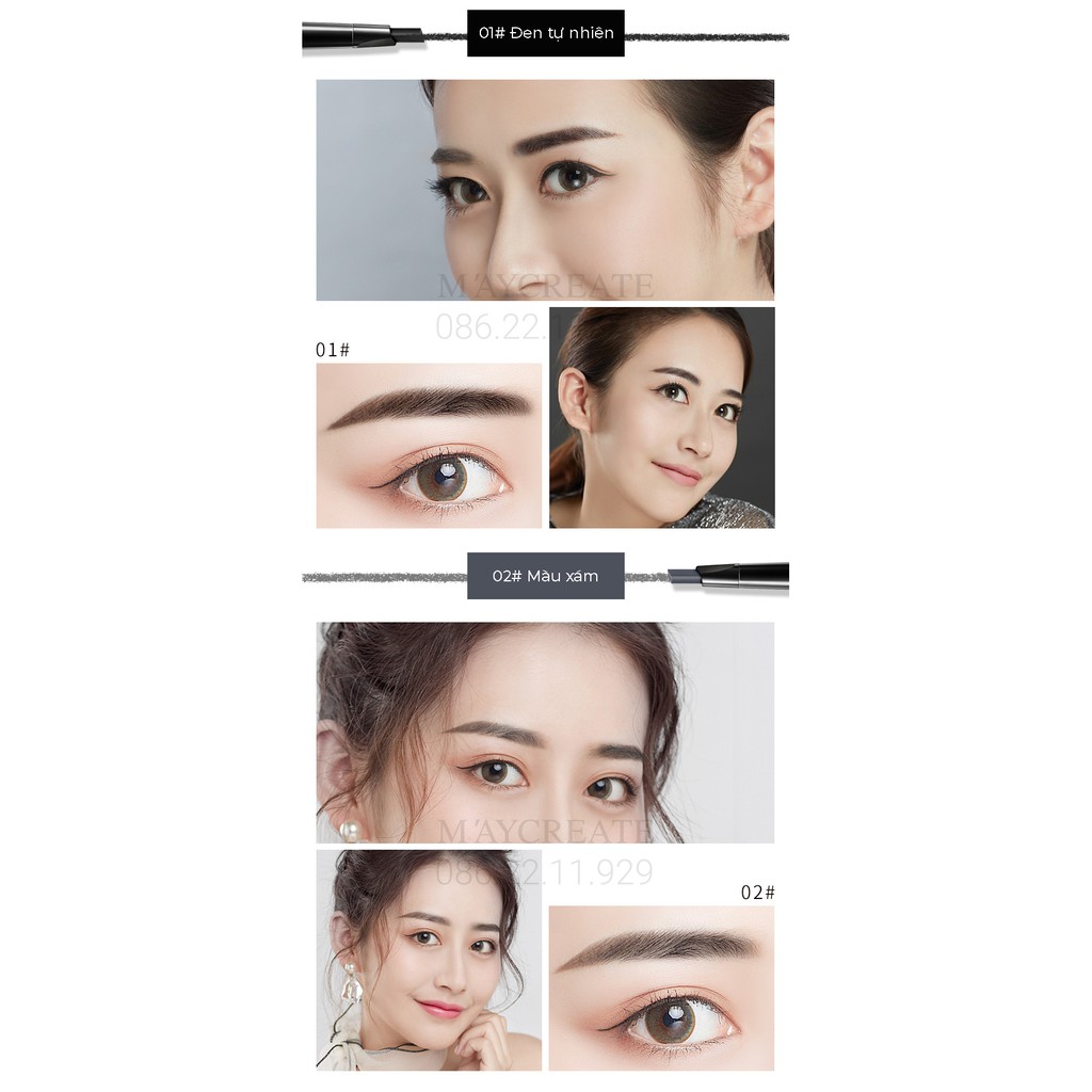 Chì Kẻ Mày MAYCREATE Bút Kẻ Lông Mày Lâu Trôi 2 Đầu Eyebrow Hàng Nội Địa Trung | BigBuy360 - bigbuy360.vn