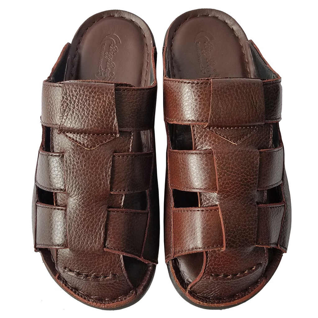 Dép Bít Mũi Nam Da Bò Thật BIGBEN Cao Cấp DN331