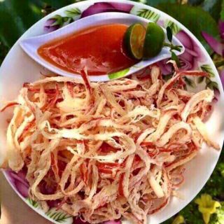 Hũ 300gram mực xé sợi hấp dừa