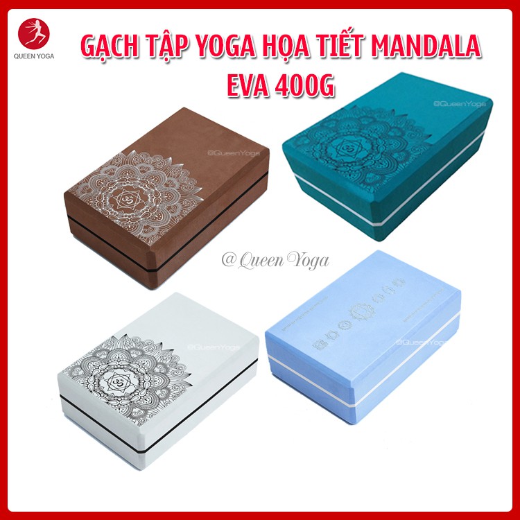 Gạch Tập Yoga OM Cao Cấp EVA 400gr Hoa Văn Mandala Không Lún Siêu Bền Chắc Chắn