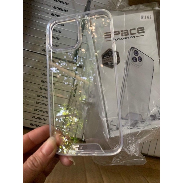 Ốp lưng iphone TRONG SUỐT SPACE CHỐNG Ố LƯNG CỨNG KÈM HỘP