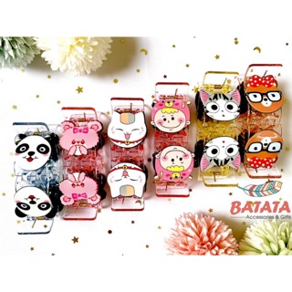 Kẹp Càng Cua Trong Suốt Hình Thú Dễ Thương Nhiều Màu Sắc