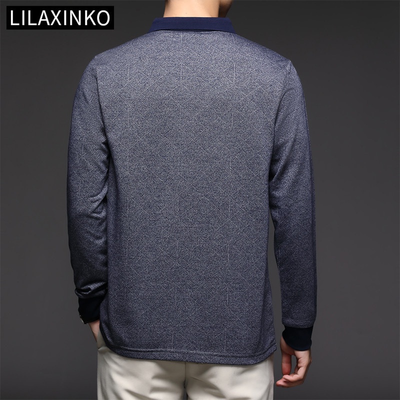 Áo Thun Polo Tay Dài Họa Tiết Sọc Caro 4 Màu Thời Trang Công Sở Cho Nam | BigBuy360 - bigbuy360.vn