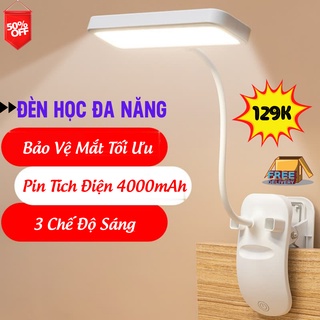 Đèn Bàn Học Sinh, Đèn Kẹp Bàn Làm Việc Tích Điện, Chống Cận Đa Năng Tiện Lợi ATILA SHOP
