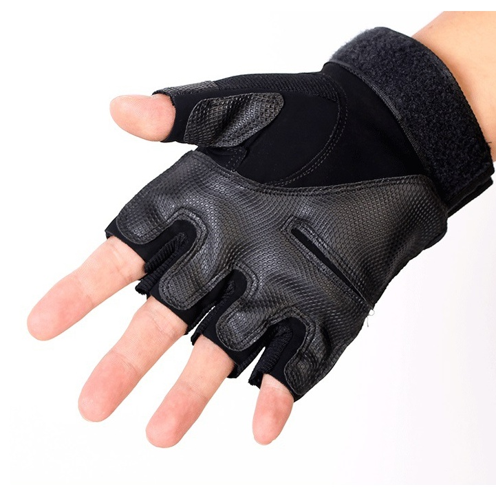 Găng Tay Xe Máy Chuyên Dụng Có Gù Oalkey Cụt Ngón