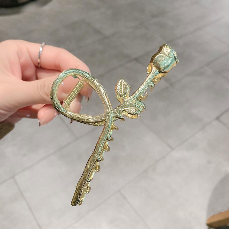 Kẹp Tóc Kim Loại Thiết Kế Hình Bông Hoa Độc Đáo Thời Trang Hàn Quốc