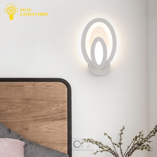Đèn Gắn Tường Trang Trí THỦ ĐÔ LIGHTING Bầu Dục Đôi Mang Phong Cách Hiện Đại Chất Liệu Thép Sơn Tĩnh Điện Mica Cao Cấp
