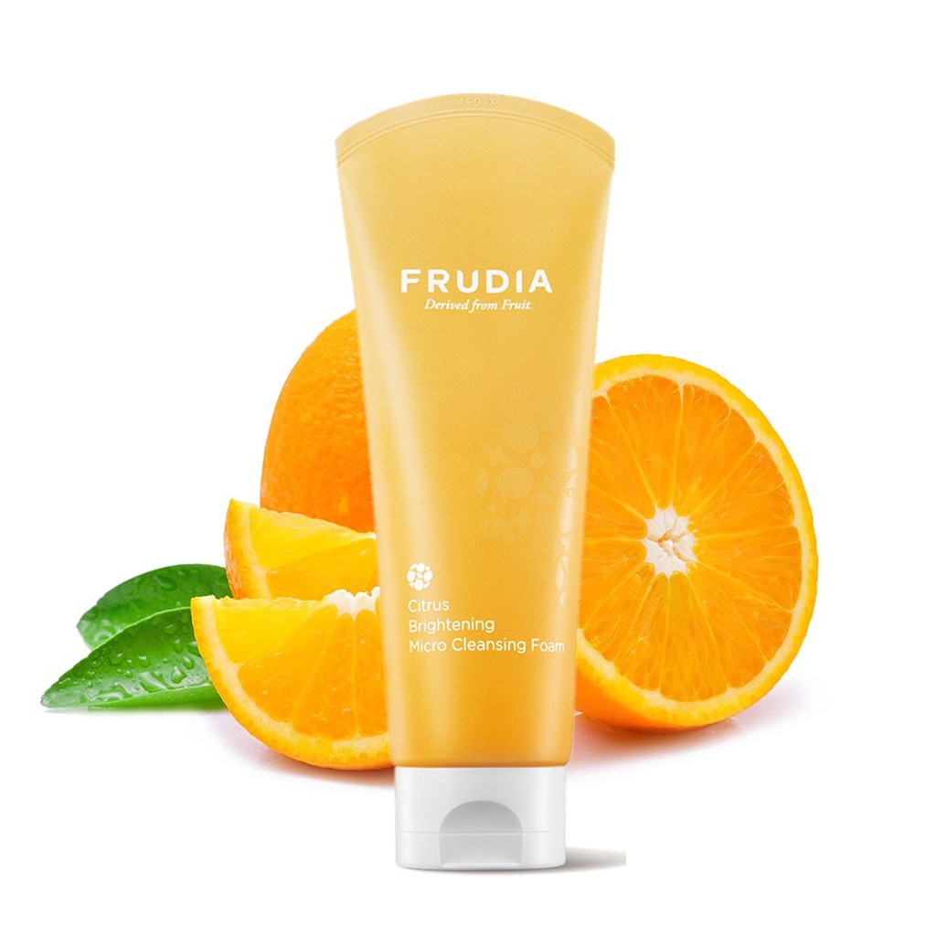 Sữa Rửa Mặt Tạo Bọt Frudia Citrus Brightening Micro Cleansing Foam Làm Sáng Da Quýt Jeju 145ml