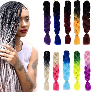 Tóc Giả Kiểu Thắt Bím Nhuộm Màu Gradient Thời Trang Dành Cho Nữ