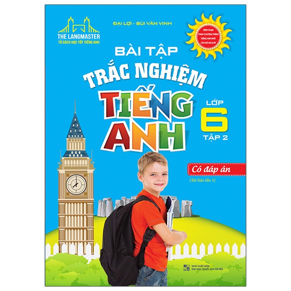 Sách - The langmaster - Bài tập trắc nghiệm tiếng Anh lớp 6 tập 2- có đáp án(tái bản 01)