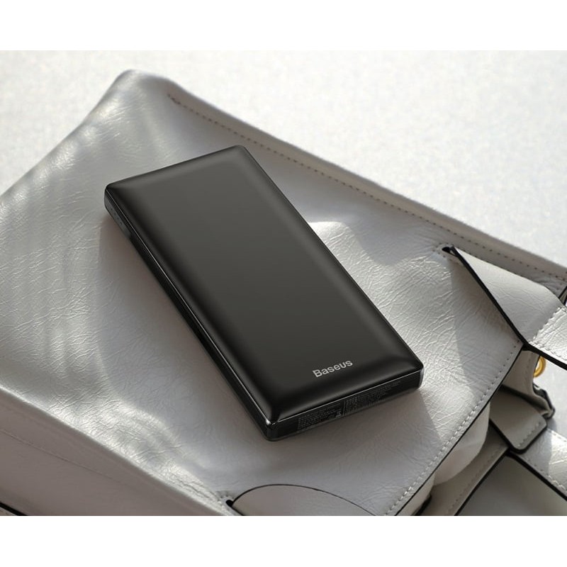 Pin sạc dự phòng Baseus X20 Mini JA 20000mAh sạc nhanh 3A thiết kế dạng sọc nhám chống trơn, chống bám vân tay