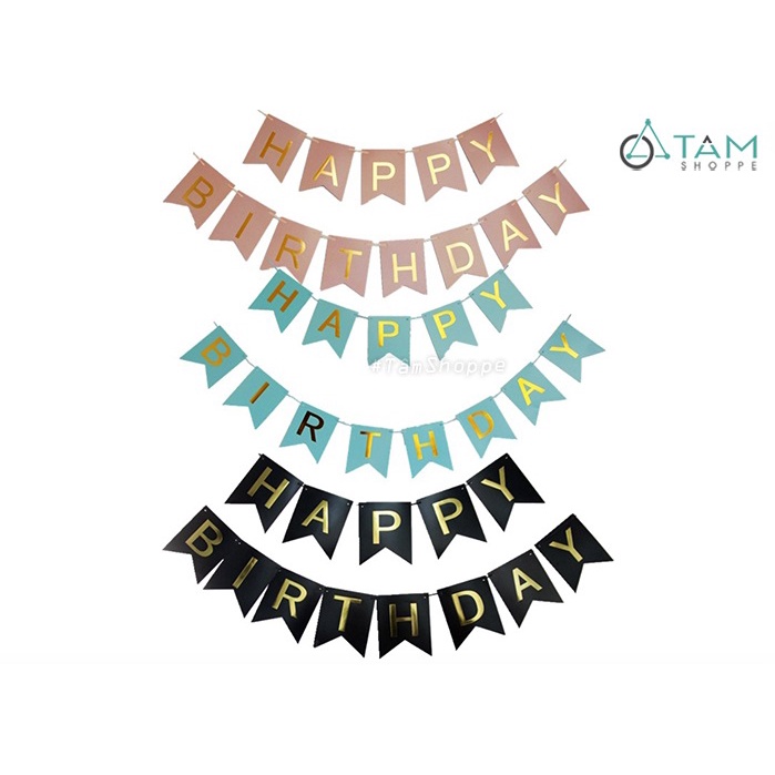Dây chữ HAPPY BIRTHDAY trang trí sinh nhật dài 2m nhiều màu sắc